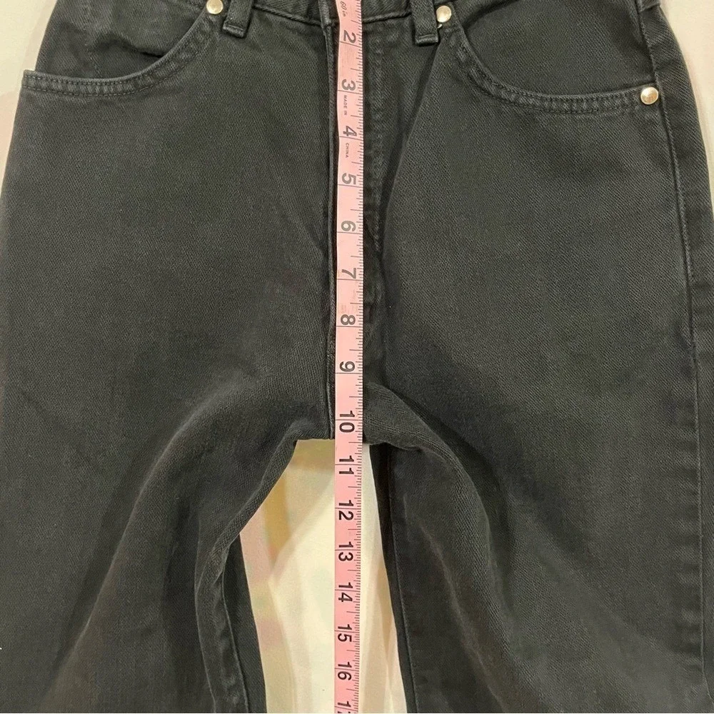 Vintage Lady Wrangler Black High Waisted Jeans 28/4 Straight Leg Western USA - Picture 14 of 15